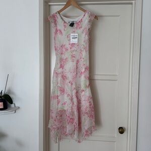 Vintage twin floral pixie midi skirt